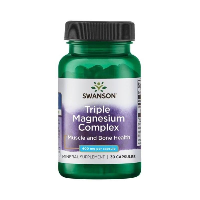 SWANSON Triple Magnesium complex 400 mg (30 kaps.)