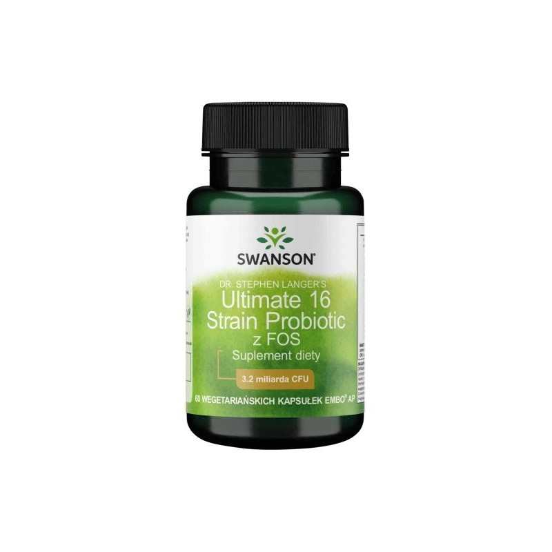 SWANSON Ultimate 16 Strain Probiotic z FOS (60 kaps.)