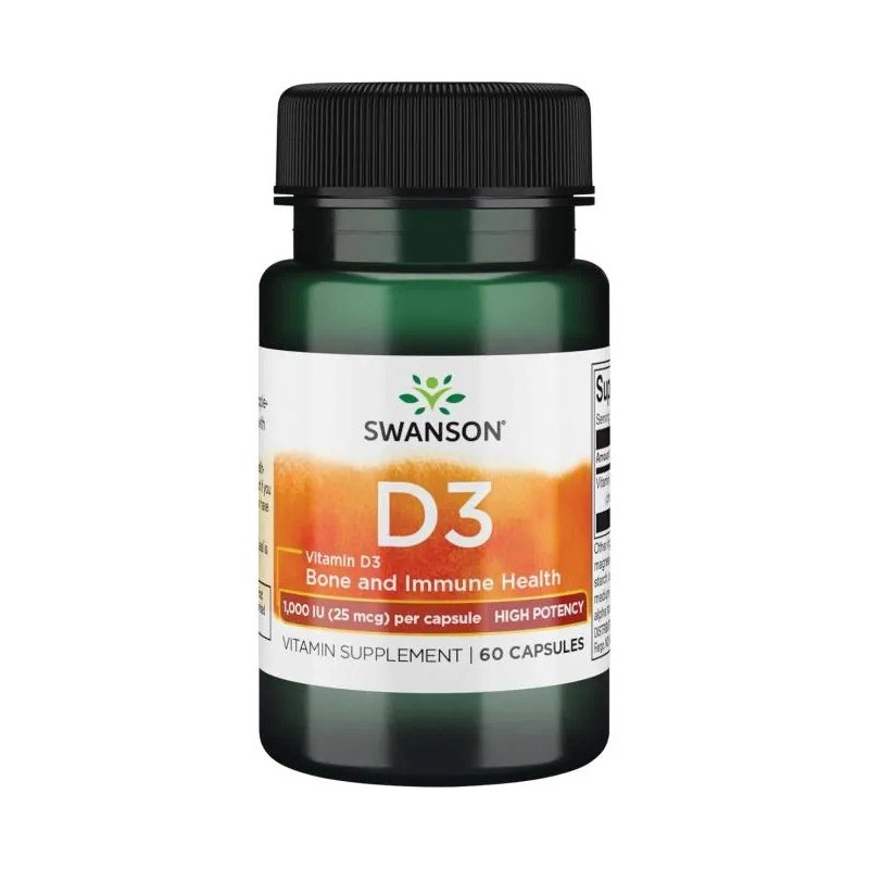 SWANSON Vitamin D3 1000 IU 25 mcg (60 kaps.)