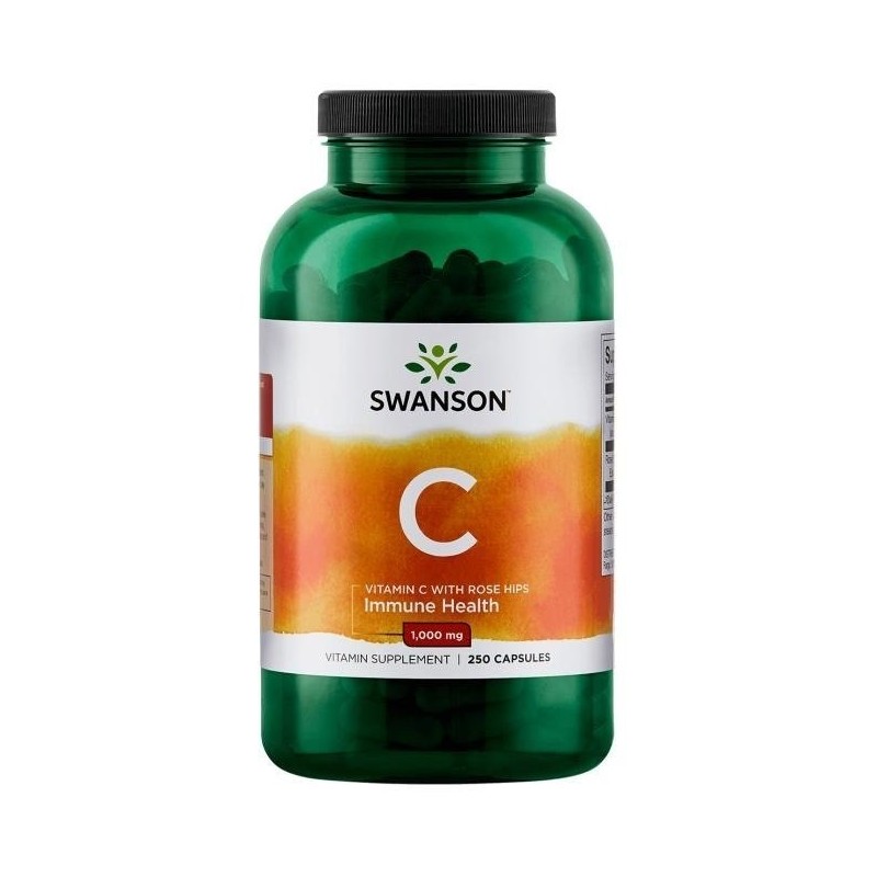 SWANSON Witamina C 1000 + dzika róża (250 kaps.)
