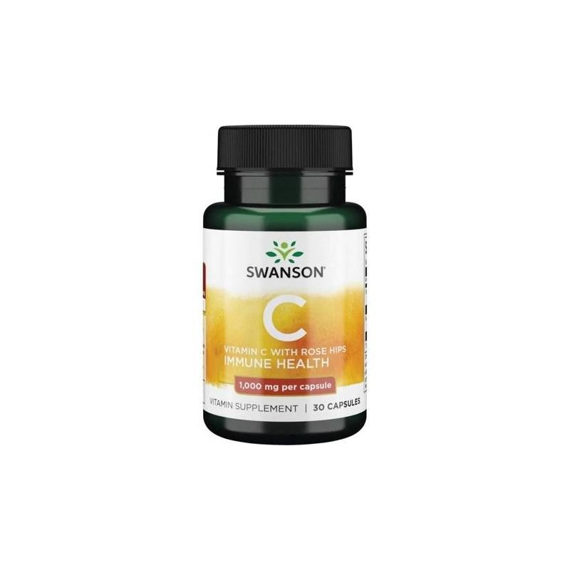 SWANSON Witamina C 1000 + dzika róża (30 kaps.)