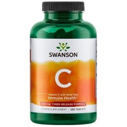 SWANSON Witamina C 1000 z RH o przedłużonym działaniu (250 tabl.)