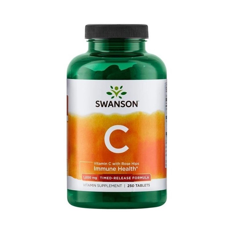 SWANSON Witamina C 1000 z RH o przedłużonym działaniu (250 tabl.)