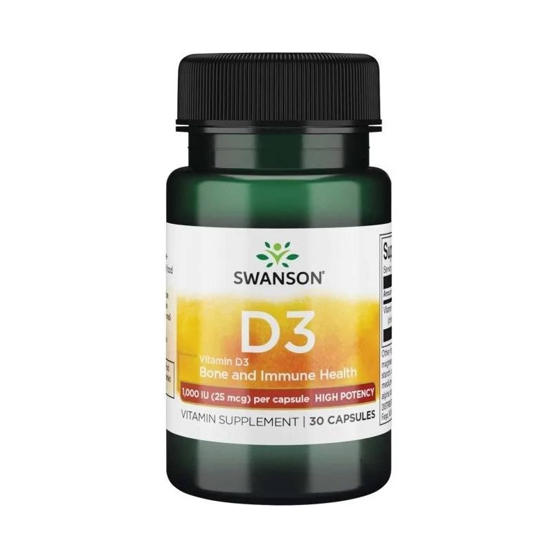 SWANSON Witamina D3 1000 IU (30 kaps.)