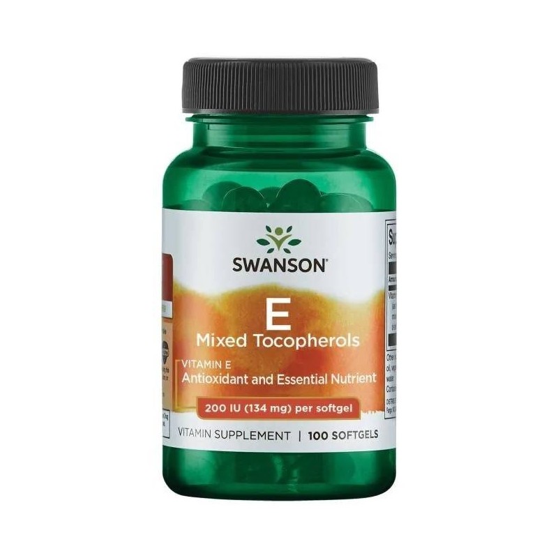 SWANSON Witamina E mieszanka 200 IU (100 kaps.)