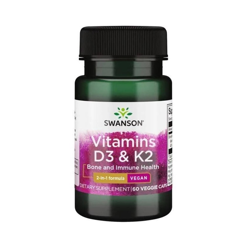 SWANSON Witamina K2 & D3 (60 kaps.)