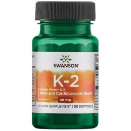 SWANSON Witamina K2 naturalna 50 mcg (30 kaps.)