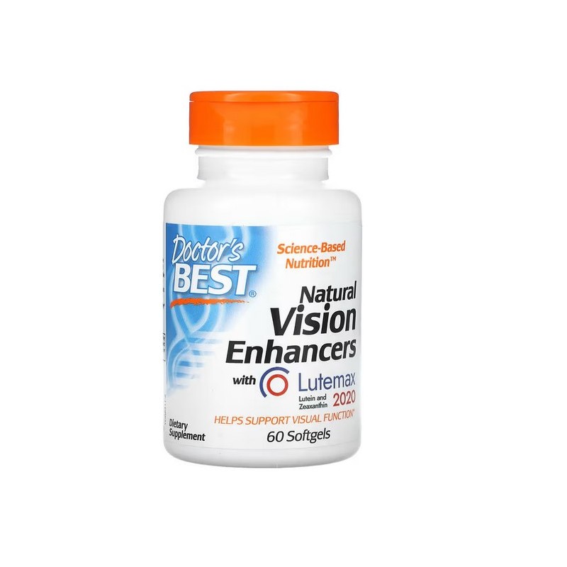 DOCTOR'S BEST Natural Vision Enhacers with FloraGLO Lutein - Luteina I Zeaksantyna (60 kaps.)