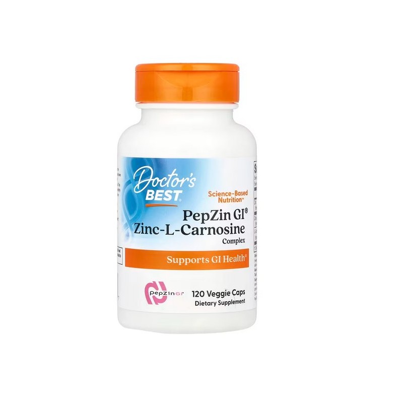 DOCTOR'S BEST PepZin Gl - Cynk + L-Karnozyna (120 kaps.)