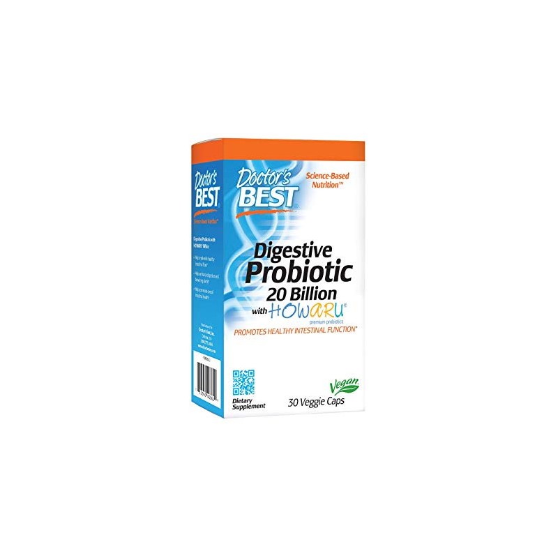 DOCTOR'S BEST Probiotyk Digestive Probiotic with Howaru (30 kaps.)