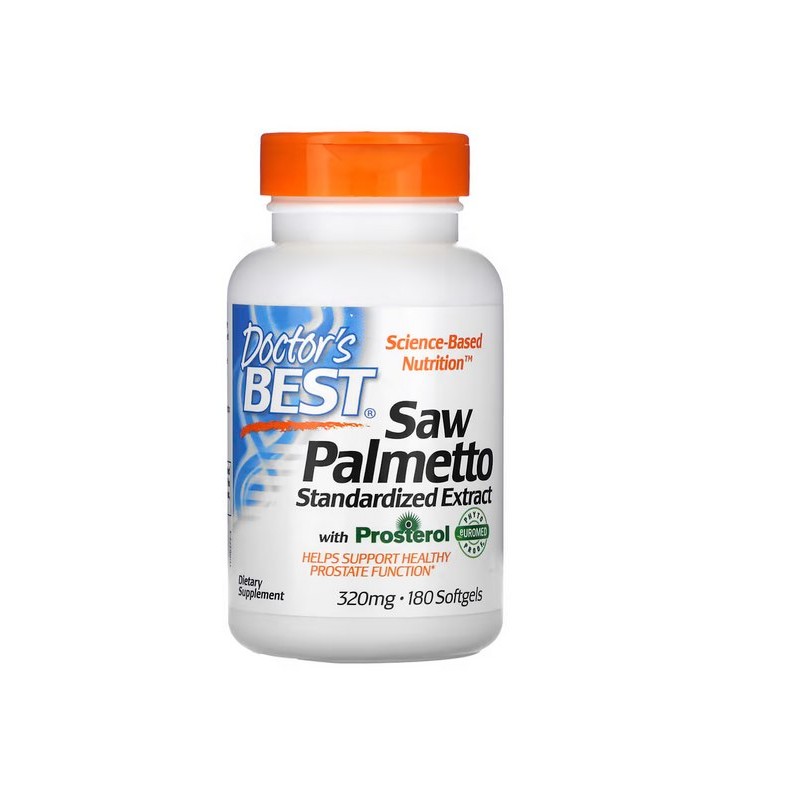 DOCTOR'S BEST Saw Palmetto Berries - Palma Sabalowa - standaryzowany ekstrakt (180 kaps.)