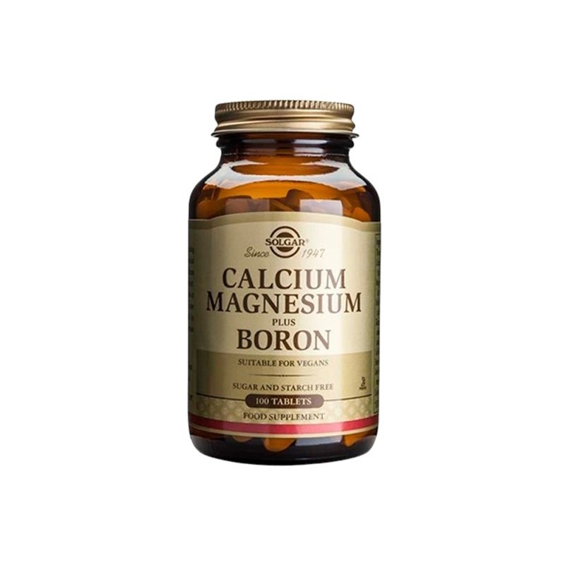 SOLGAR Calcium Magnesium plus Boron - Wapń, Magnez i Bor (100 tabl.)