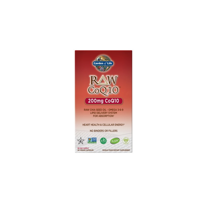 GARDEN OF LIFE RAW CoQ10 - Koenzym Q10 200 mg (60 kaps.)