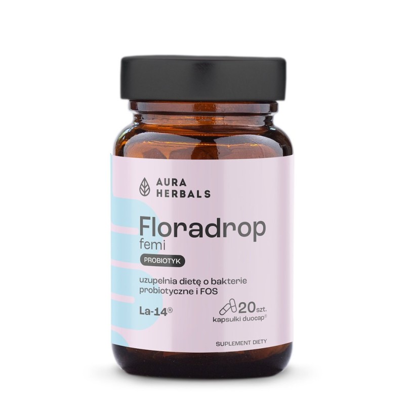 AURA HERBALS Floradrop femi, probiotyk dla kobiet (20 kaps.)