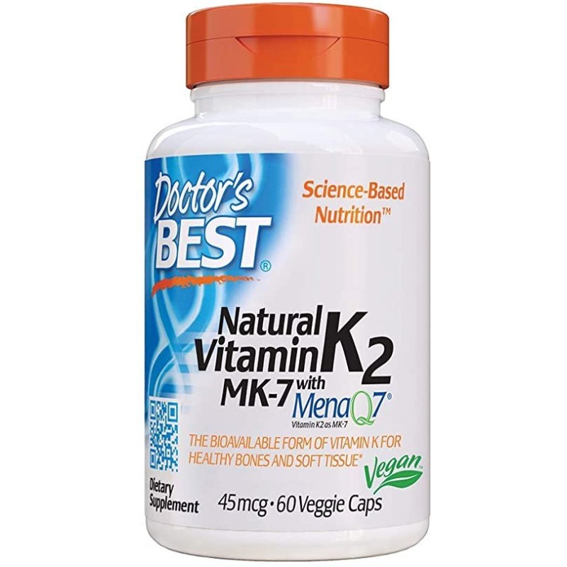 DOCTOR'S BEST Witamina K2 MK7 45 mcg (60 kaps.)