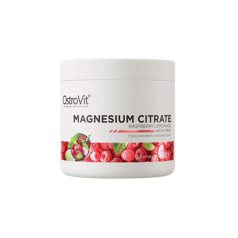 OSTROVIT Cytrynian magnezu - lemoniada malinowa z miętą (200 g)