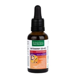 KRAUTERHAUS SANCT BERNHARD Witaminy D3 + K2 w kroplach, na oleju MCT (30 ml)