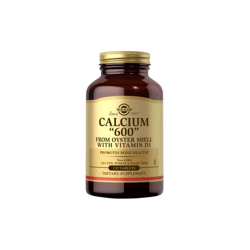 SOLGAR Calcium „600” from Oyster Shell with Vitamin D3 - Wapń z muszli ostryg (120 tabl.)