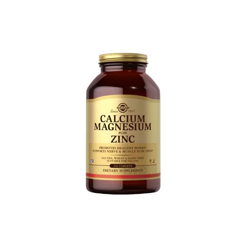SOLGAR Calcium Magnesium plus Zinc - Wapń, Magnez Plus Cynk (250 tabl.)