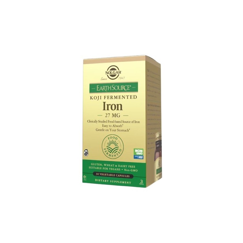 SOLGAR Earth Source® Koji Fermented Iron 27 mg (30 kaps.)
