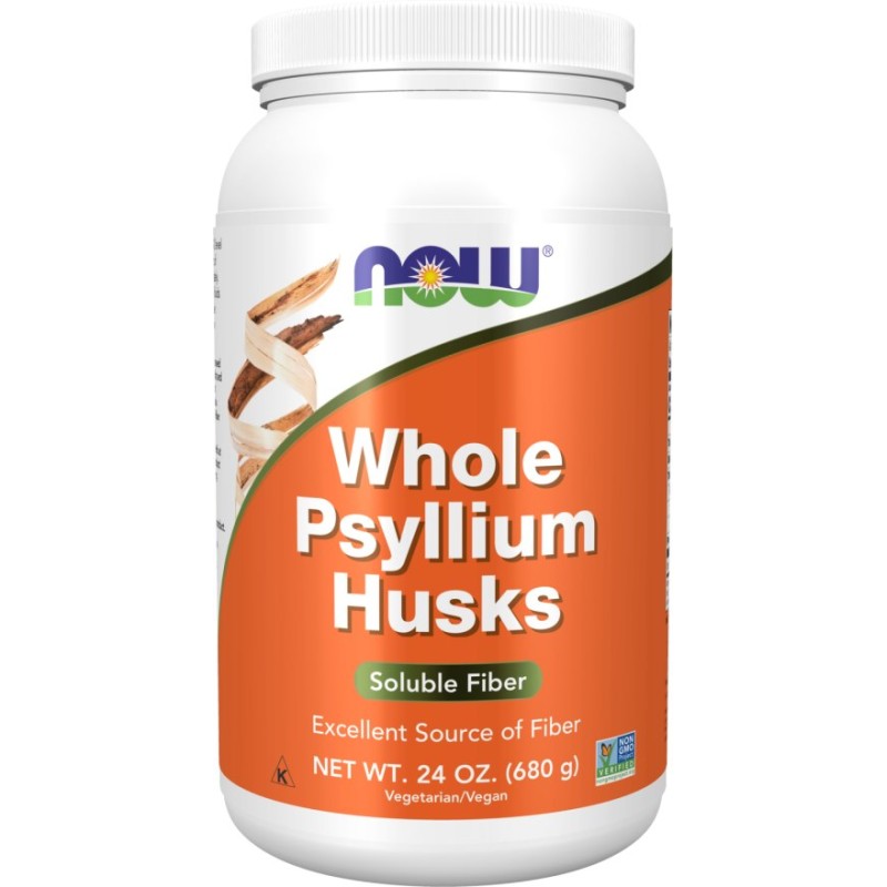 NOW FOODS Psyllium Husks Whole - Babka płesznik - łupina (680 g)