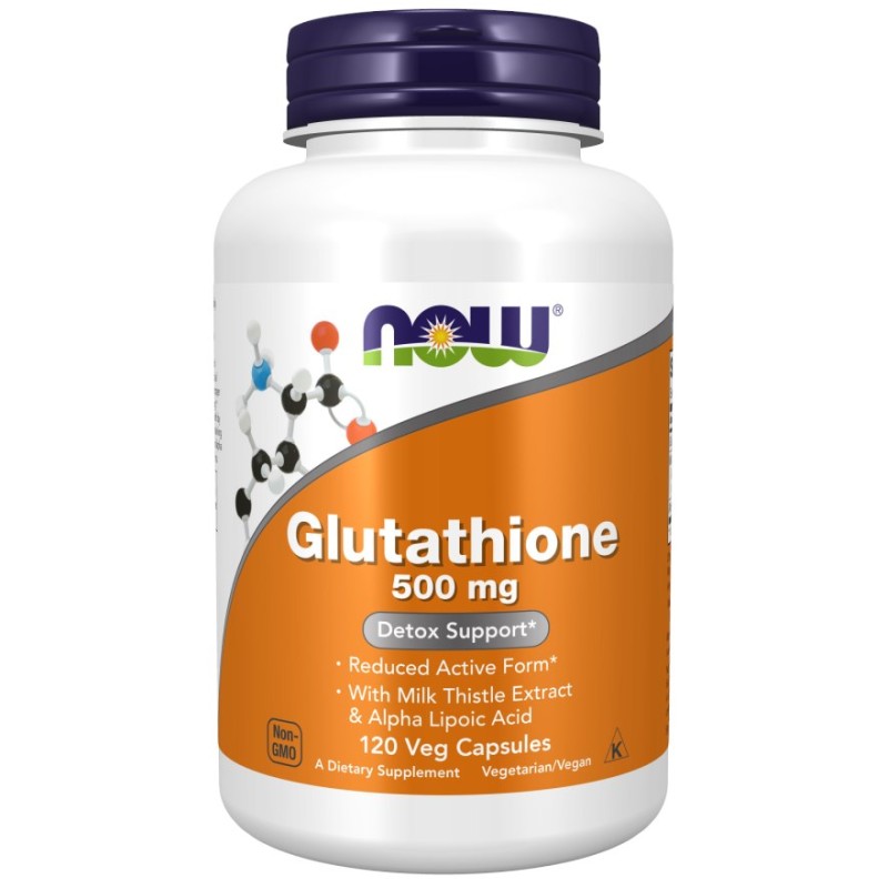 NOW FOODS Glutathione 500 mg - Glutation 500 mg (120 kaps.)