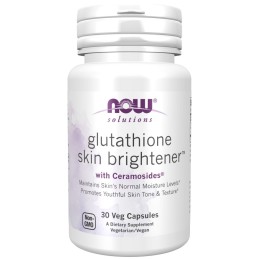 NOW FOODS Glutathione Skin Brightener with Ceramosides - Rozjaśniacz Skóry (30 kaps.)