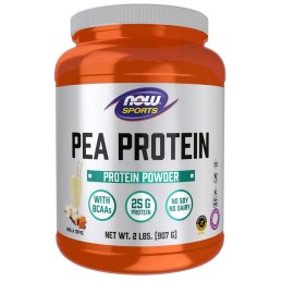 NOW FOODS Pea Protein Vanilla Toffee - Izolat Białka Grochu Wanilia-Toffi (907 g)