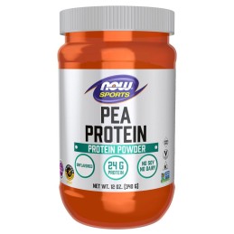 NOW FOODS Pea Protein Unflavored Powder - Izolat Białka Grochu (340 g)