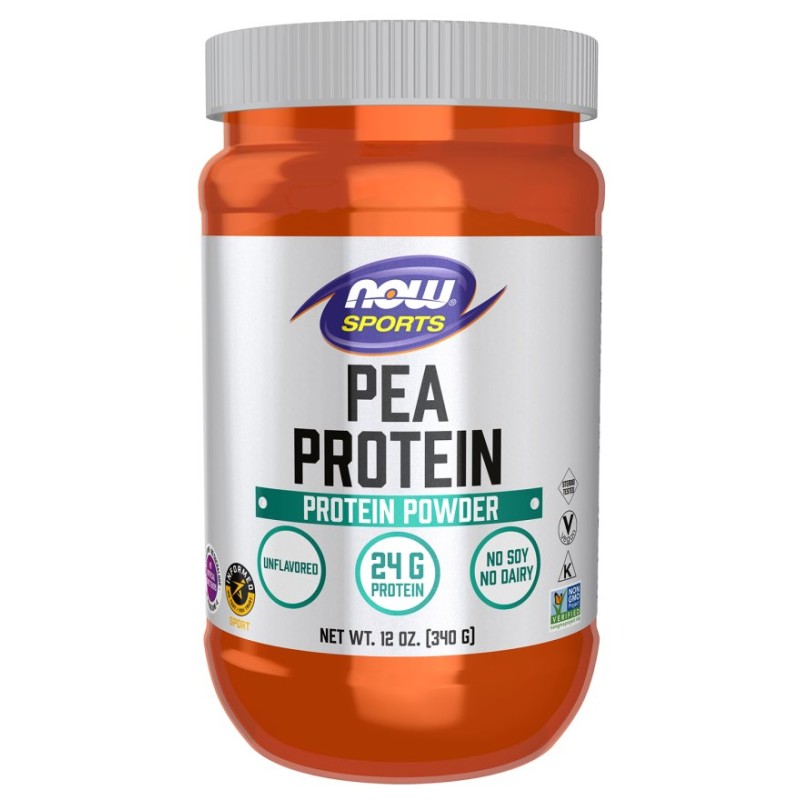 NOW FOODS Pea Protein Unflavored Powder - Izolat Białka Grochu (340 g)