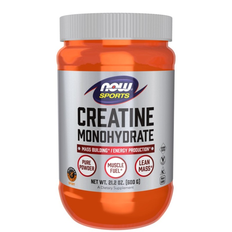NOW FOODS Creatine Monohydrate Powder - Monohydrat Kreatyny Proszek (600 g)