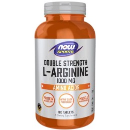NOW FOODS L-Arginine 1000 mg Double Strength - L-Arginina 1000 mg (180 tabl.)