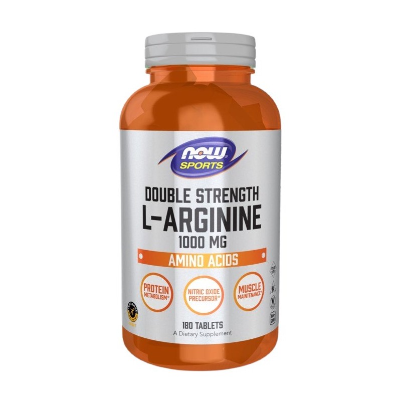 NOW FOODS L-Arginine 1000 mg Double Strength - L-Arginina 1000 mg (180 tabl.)