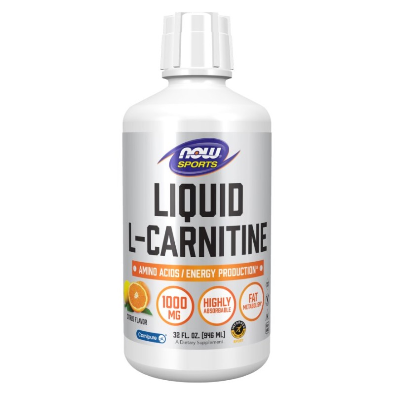 NOW FOODS L-Carnitine Liquid 1000 mg Citrus - L-Karnityna 1000 mg Smak Cytrusowy (946 ml)