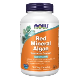 NOW FOODS Red Mineral Algae Veg - Czerwone Algi Mineralne (180 kaps.)