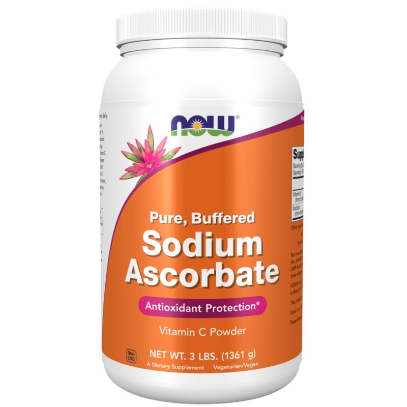 NOW FOODS Sodium Ascorbate Powder - Witamina C Askorbinian Sodu (1361 g)