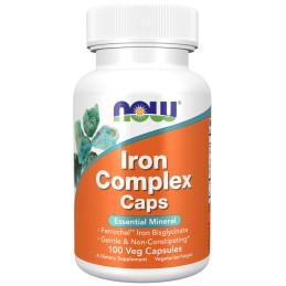 NOW FOODS Iron Complex - Żelazo Complex (100 kaps.)