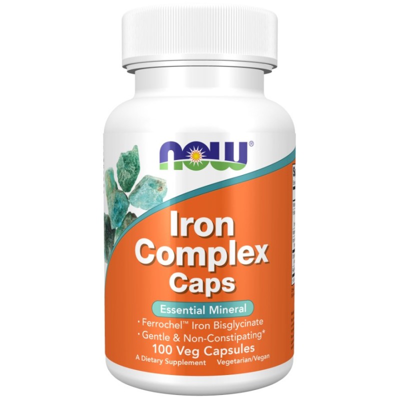 NOW FOODS Iron Complex - Żelazo Complex (100 kaps.)