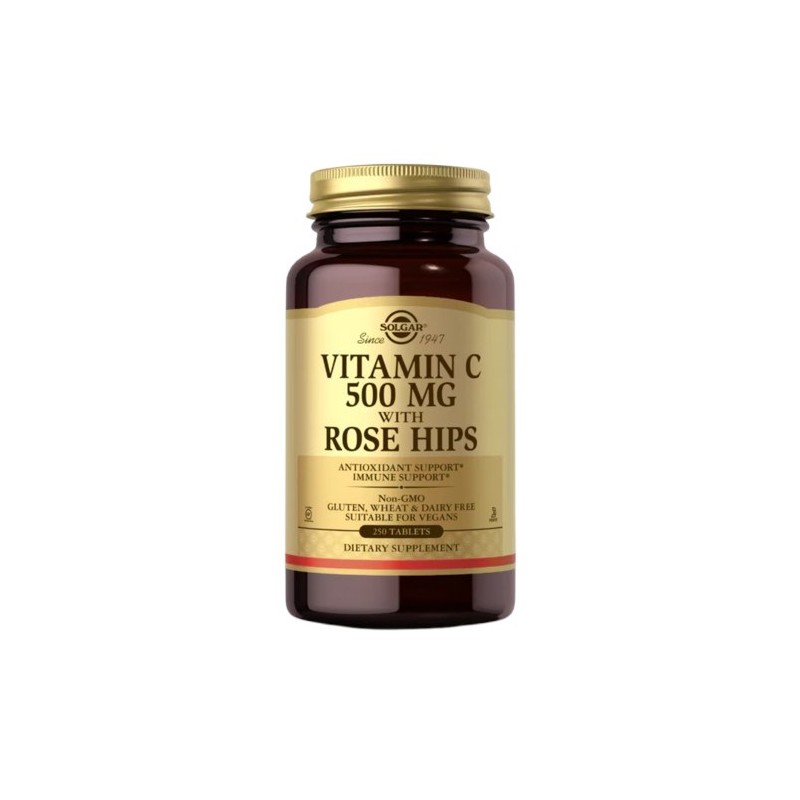 SOLGAR Vitamin C with Rose Hips - Witamina C z dziką różą (250 tabl.)