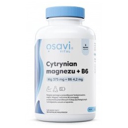 OSAVI Cytrynian magnezu + B6 (180 kaps.)