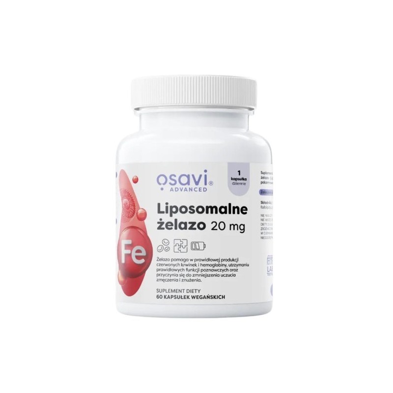 OSAVI Liposomalne Żelazo 20 mg (60 kaps.)