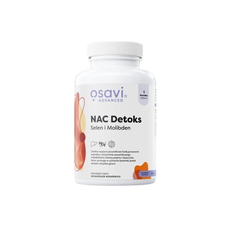 OSAVI NAC Detoks, Selen i Molibden (120 kaps.)