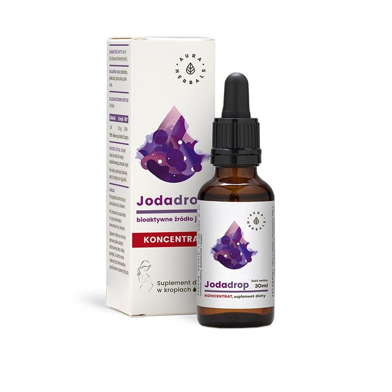 AURA HERBALS Jodadrop - bioaktywne źródło jodu - koncentrat, krople (30 ml)