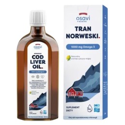OSAVI Tran Norweski, 1000 mg Omega 3 (Cytryna - Mięta) (500 ml)