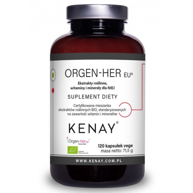 KENAY Orgen-Her Ekstrakty roślinne, witaminy i minerały dla NIEJ (120 kaps.)