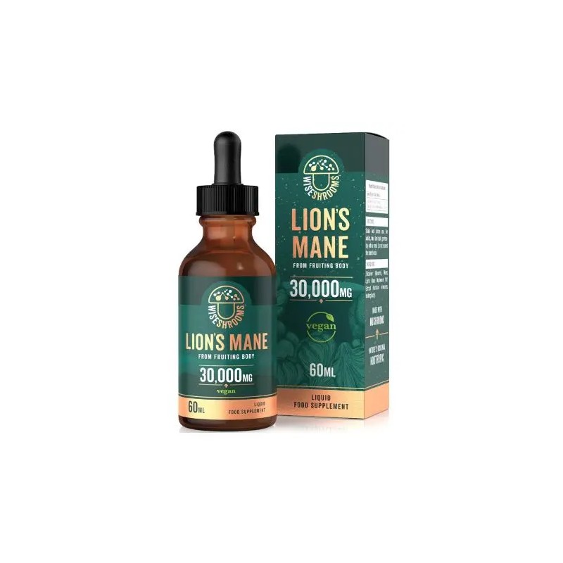 WISESHROOMS Lion's Mane Drops - Hericum Soplówka Jeżowata (60 ml)