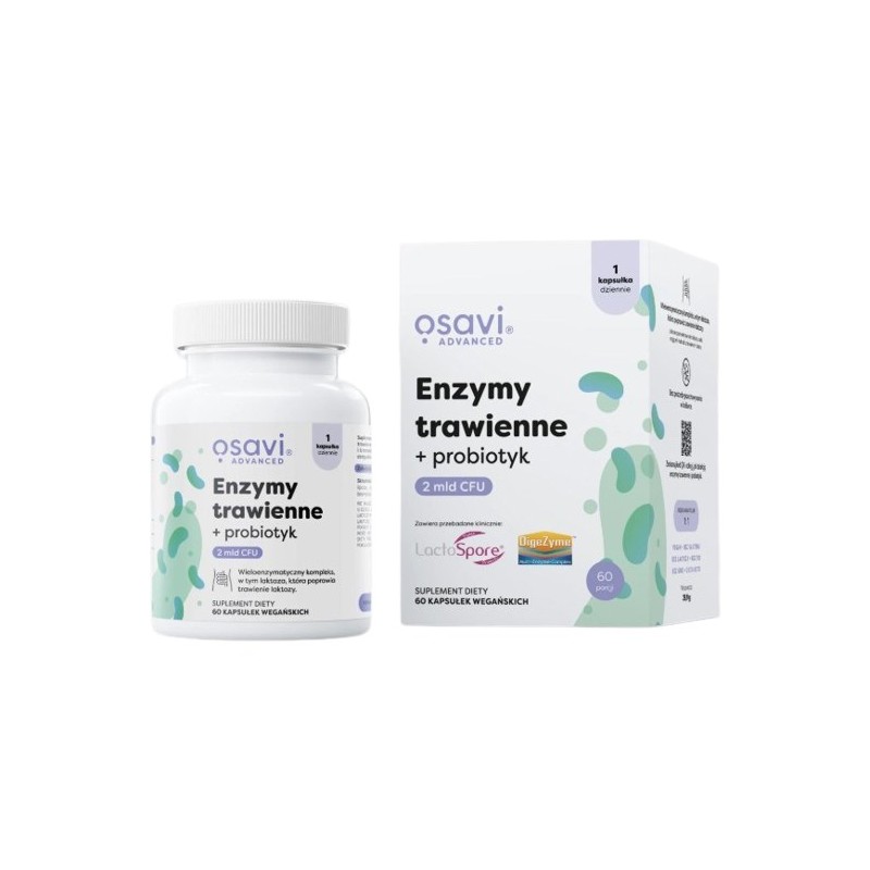 OSAVI Enzymy trawienne + probiotyk (60 kaps.)