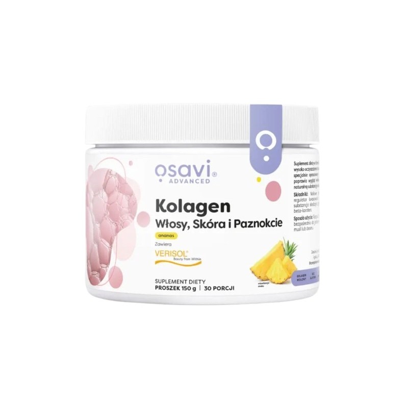 OSAVI Kolagen włosy, skóra i paznokcie, ananas (150 g)