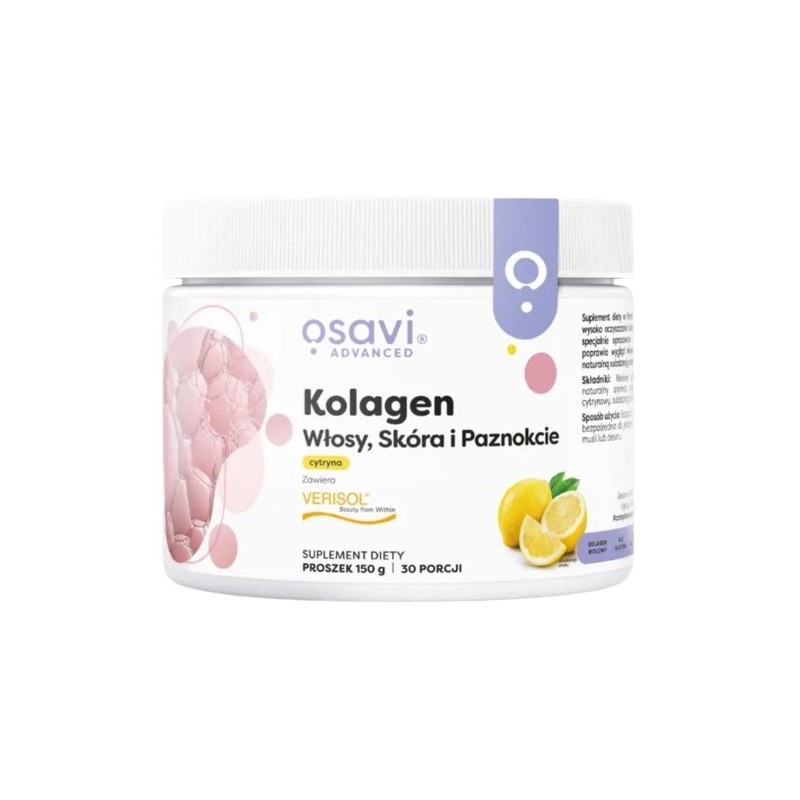OSAVI Kolagen włosy, skóra i paznokcie, cytryna (150 g)