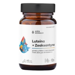AURA HERBALS Luteina + Zeaksantyna + Witamina A (60 kaps.)